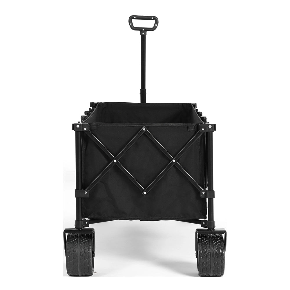 Carrello da spiaggia e giardino pieghevole - Xylo - 300 l 100 kg ruote fuoristrada portabicchieri - Nero