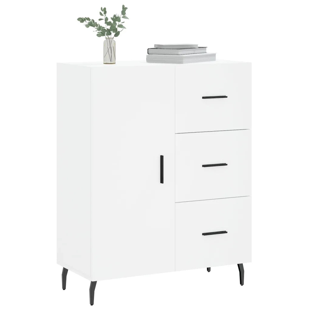 Credenza-Buffet-Armadio da cucina Bianca 69,5x34x90 cm in Legno Multistrato 103042