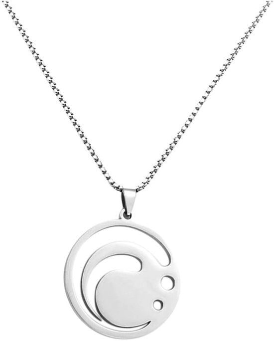 Collana per donna - Catena in acciaio inossidabile - Impermeabile - Facile da mantenere - 50 cm - Ideale per regali
