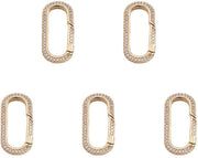 - 5 pezzi
- Cerniera ovale
- Materiale: rame con zirkonia
- Dimensione: 28 mm
- Lunghezza: 28 mm
- Caratteristiche: duraturo e solido
- Utilizzo: hanger per chiavi/schegge da polso