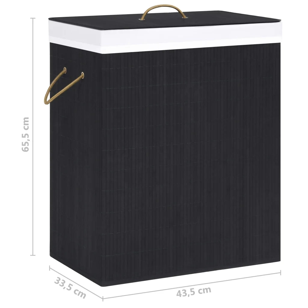 Cesto Portabiancheria in BambÃ¹ Nero 83 L cod mxl 54471