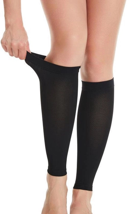 Calze compressivi XXL, nero *2, unisex, respiranti, idonei per la pelle, calze compressivi, protezione compressiva extra per le caviglie, protettori di gamba sportiva