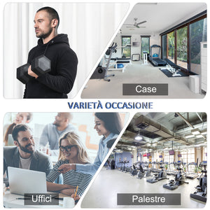 Manubrio 15 kg Esagonale con Impugnatura Antiscivolo Ø15,5 x 33,6 cm in Acciaio e Gomma Nero