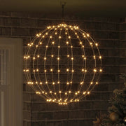 Palla con 192 LED Bianco caldo 59,5 x 59,5 x 63 cm Metallo 42019108