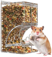 Custodia per cibo per hamster e ratti 300/400 ml - Bocchetta trasparente - Coperchio scorrevole - Per hamster e ratti - Facile da riempire - Bocchetta in acrilico di alta qualità