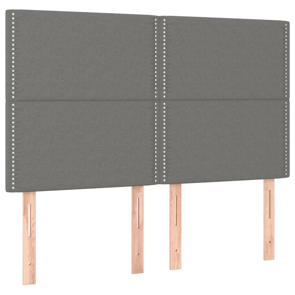 Giroletto a Molle con Materasso Grigio Scuro 140x190 cm Tessuto 3137070