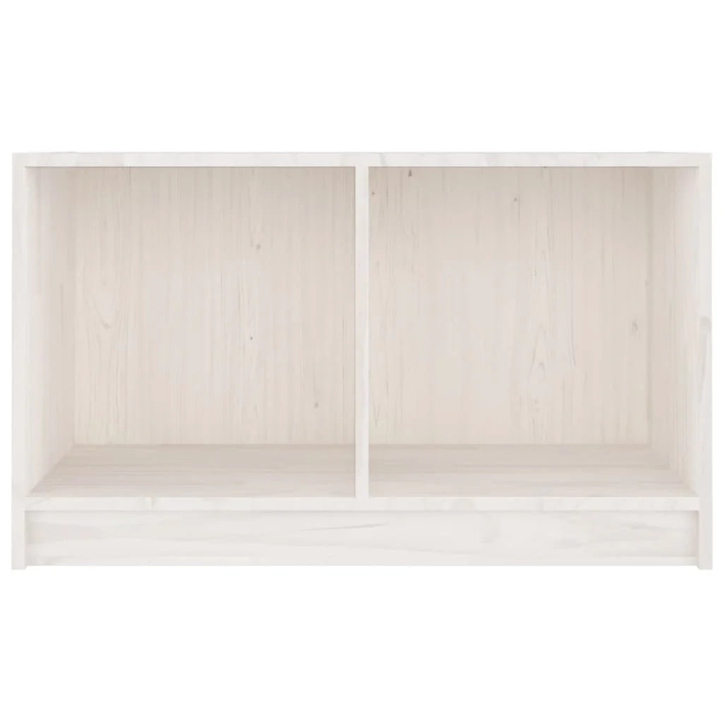 Mobile TV multimediale scaffale TV credenza mobile TV sala da pranzo soggiorno camera da letto 70 x 33 x 42 cm legno di pino massiccio bianco 02_0026176