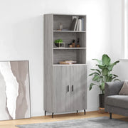 Credenza Grigio Sonoma 69,5x34x180 cm in Legno Multistrato 3189275