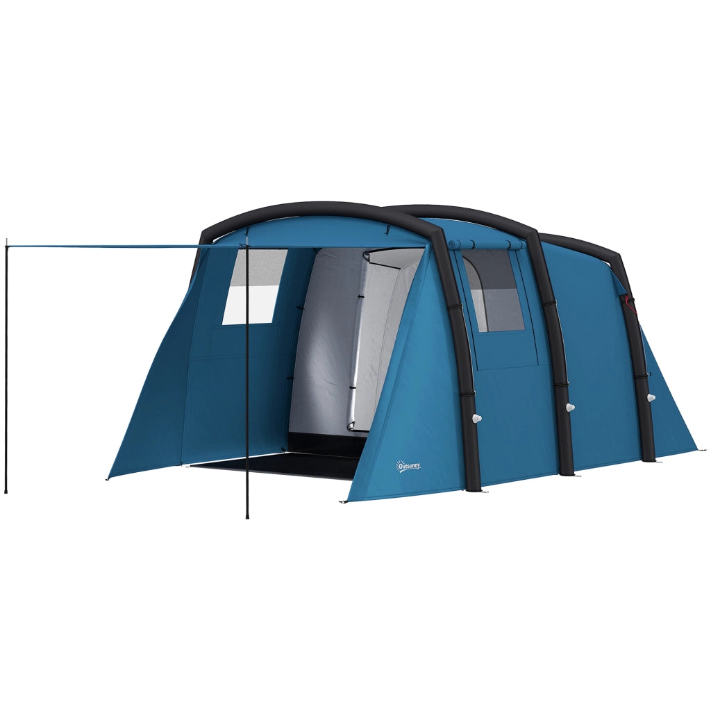Tenda da Campeggio Inflabile ¨C zephmum ¨C Blu, per 3-6 Persone, con Vestibolo