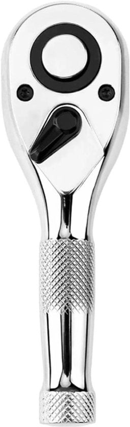 Ratelsleutel 1/2" drive con chiusura rapida a 72 denti - Manubrio mini compattibile - Chiave inglese reversibile con meccanismo di dentatura fine