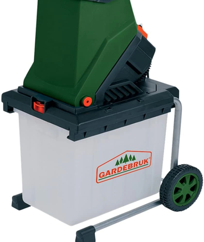 ® Trituratore da Giardino 3100 W max. 40 mm di Spessore Rami Elettrico 50 L Robusta Cesta di Raccolta Trituratore di Rami in Acciaio