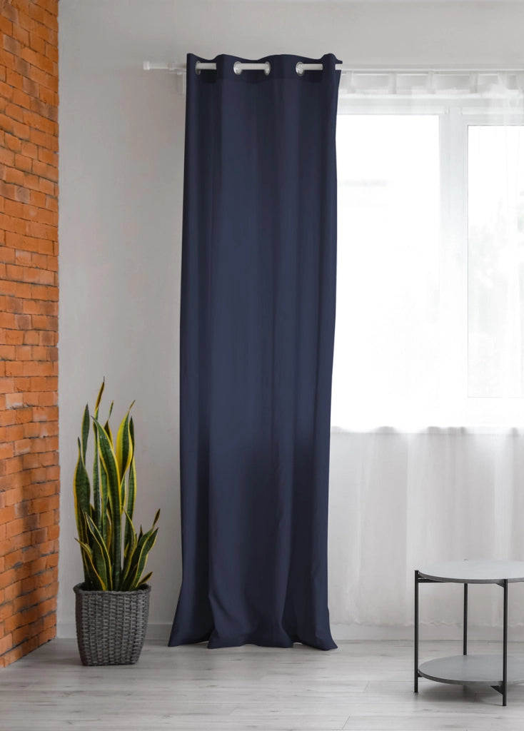 Tenda Semioscurante 140 x 290 Cm Moderne Con Occhielli  Blunotte - 2 Tende