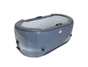 Piscina in Drop Stitch per Bagni di Ghiaccio con Kit Chiller 170x92x67A cm NetSpa Jarvi Grigio