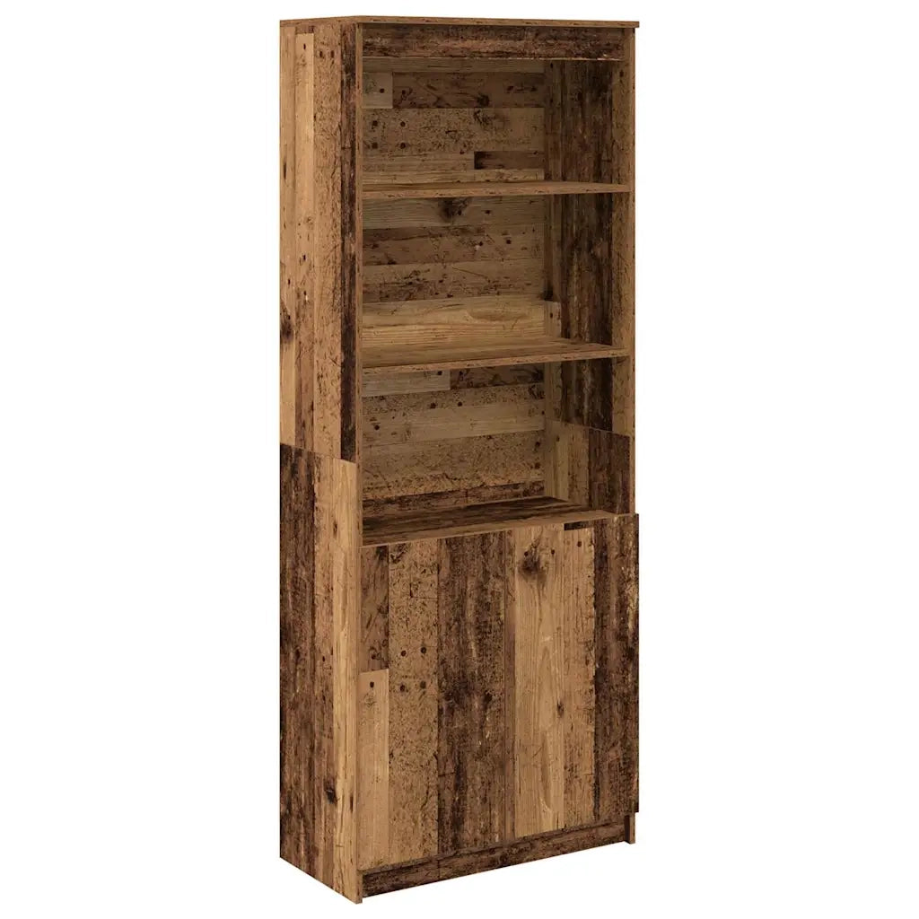 Credenza Legno Antico 70x35x180 cm in Legno Multistrato