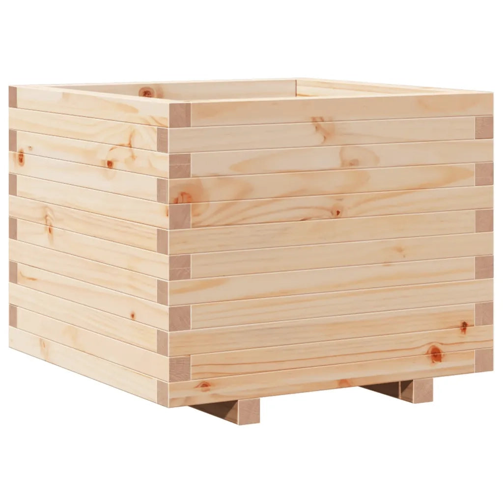 Fioriera | Cassetta per fiori | Vaso da Giardino 60x60x49,5 cm in Legno Massello di Pino