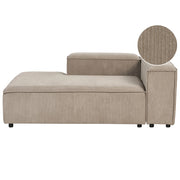 Chaise longue Tortora Velluto a Coste Lato Destro Soggiorno moderno