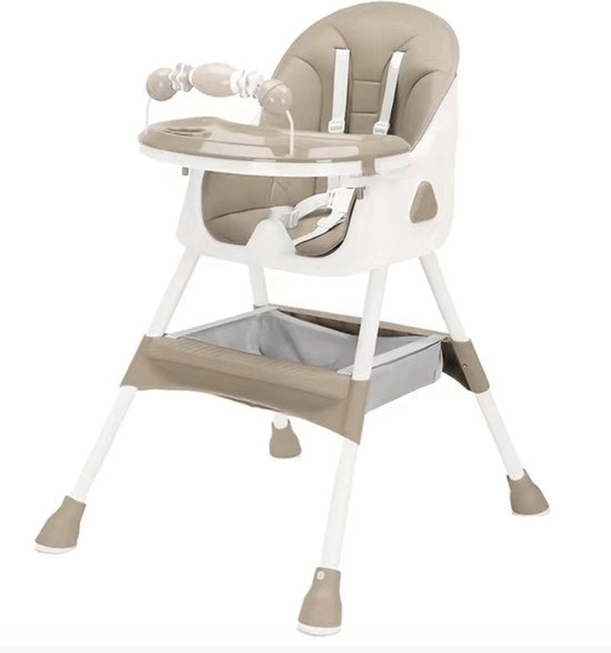 Seggiolino per bambini - Seggiolino per bebè - Seggiolino per bambino - Seggiolino da tavola per bambini - Seggiolino per bambini pieghevole - Seggiolino per bambini regolabile - Seggiolino per bambini con parasole - Khaki/Beige