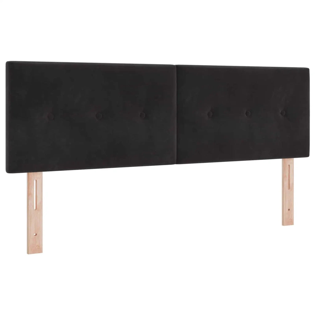 Testiera LED con strisce LED Nero 160 cm Velluto 3338144