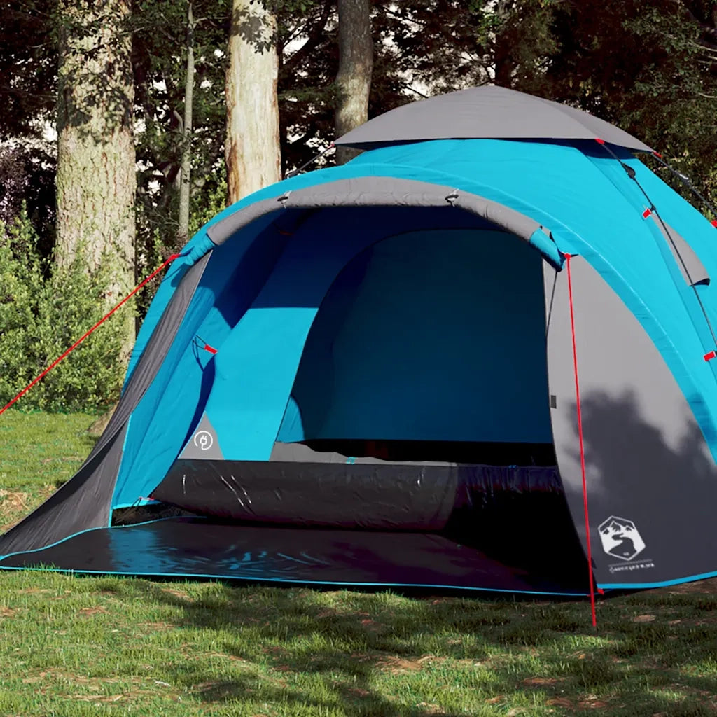 Tenda a Cupola da campeggio | Tenda da campo 3 Persone Blu a Rilascio Rapido