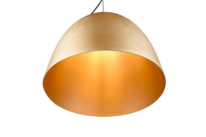 Lampada a Sospensione da Interno Attacco E27 in Alluminio Ottone Opaco