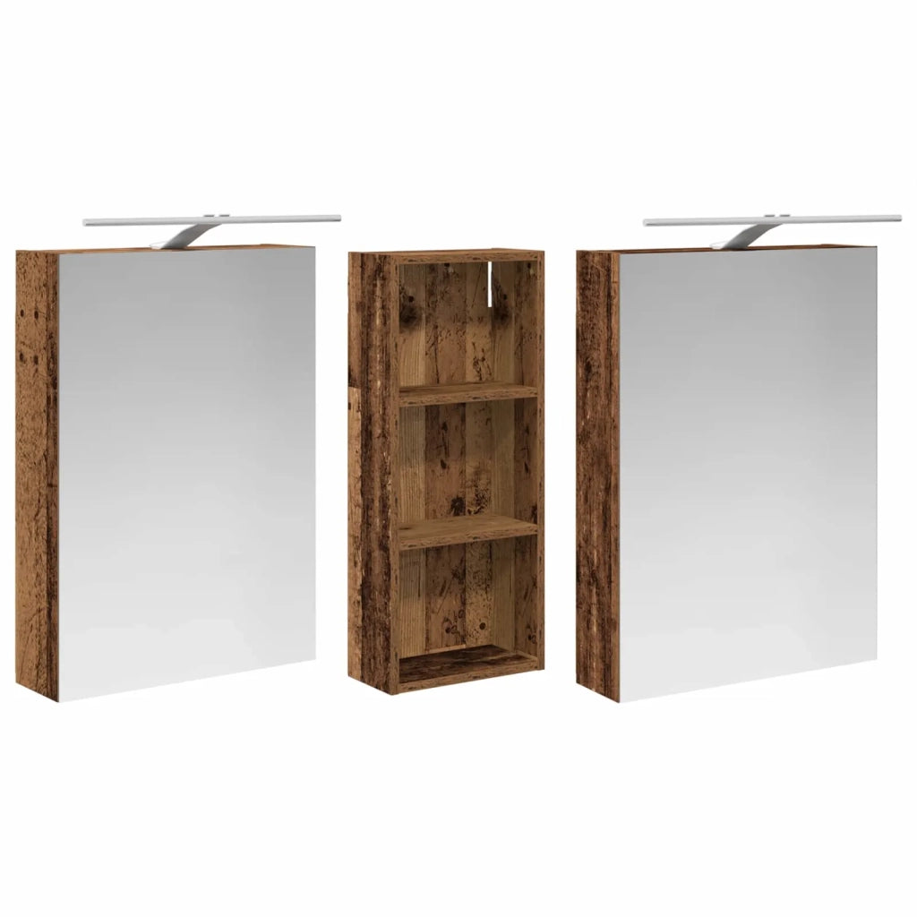 Set di Armadi da Bagno con lo scaffale 3 pcs 130 x 14,5 x 70 cm 3403774