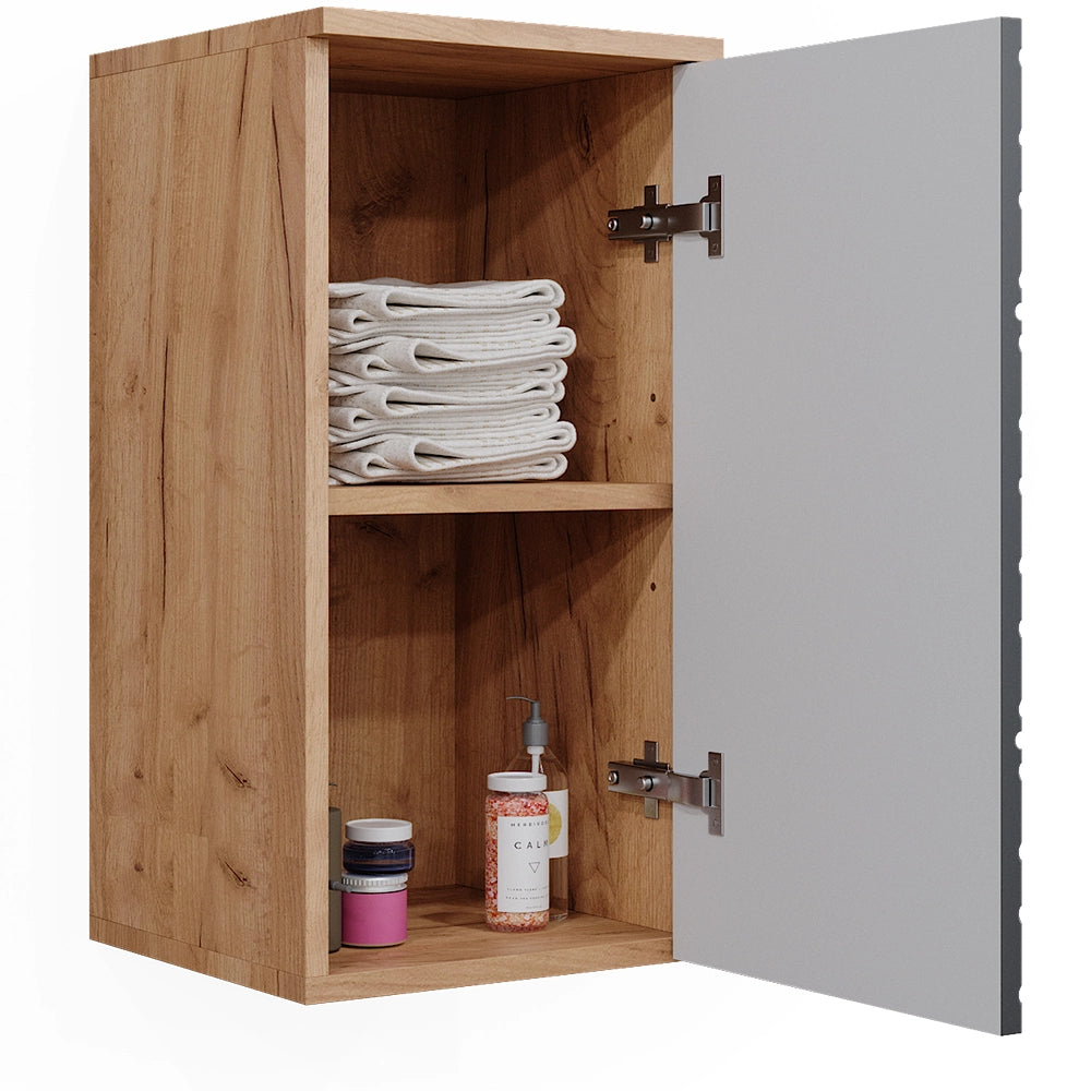 Vicco Mobile da bagno Antracite con struttura a nido d'ape 30 x 59 cm 2 scomparti, bagno
