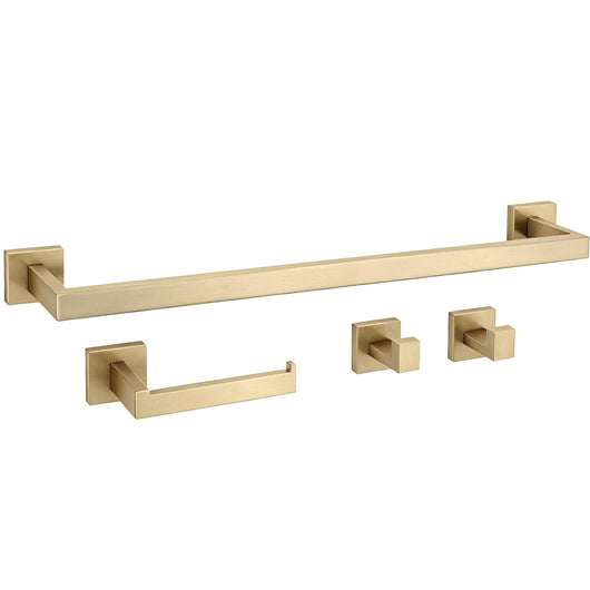 Set Accessori Da Bagno Rio Brush Gold 4 Pezzi