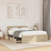 Struttura del letto 2 pcs-Giroletto-Rete del Letto Sonoma 137 x 188 cm Legno multistrato