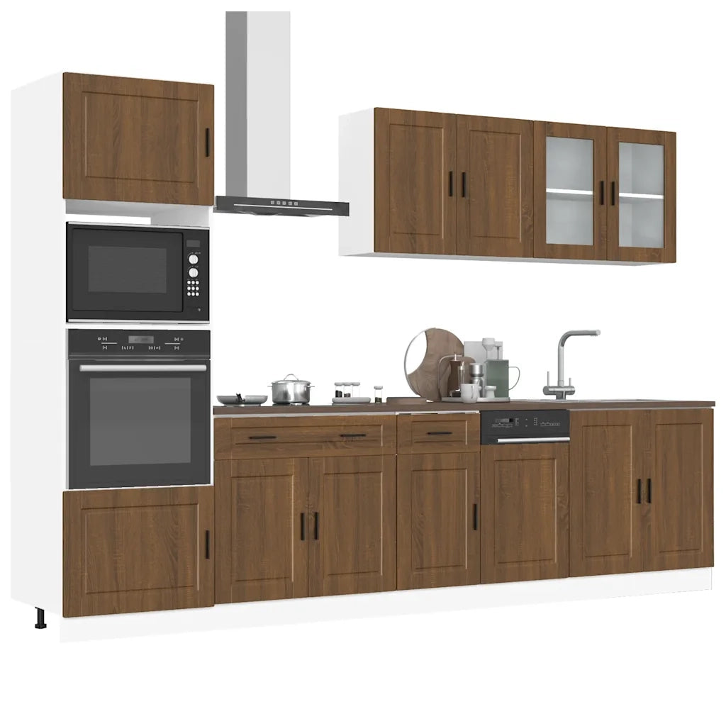 Set Mobili da Cucina 7 pz Porto Rovere Marrone in Truciolato 3314758