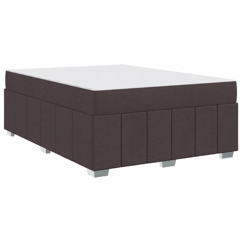 Struttura del letto Marrone Scuro 140 x 200 cm Tessuto