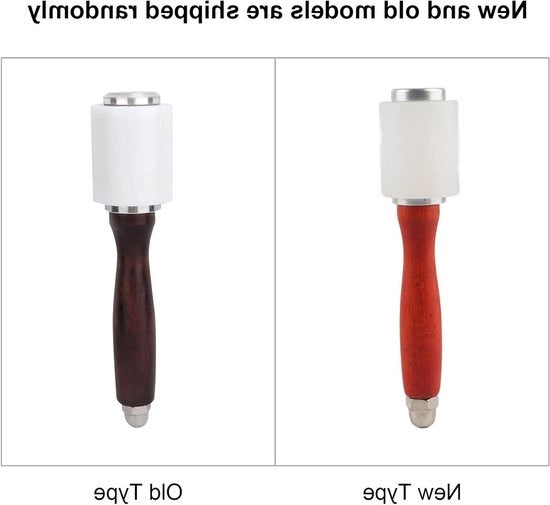 Hammer a doppia testa in nylon per lavori di pelle con manico in legno per DIY