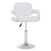 Sedie da Pranzo Girevoli 4 pz Bianche in Similpelle 3089106