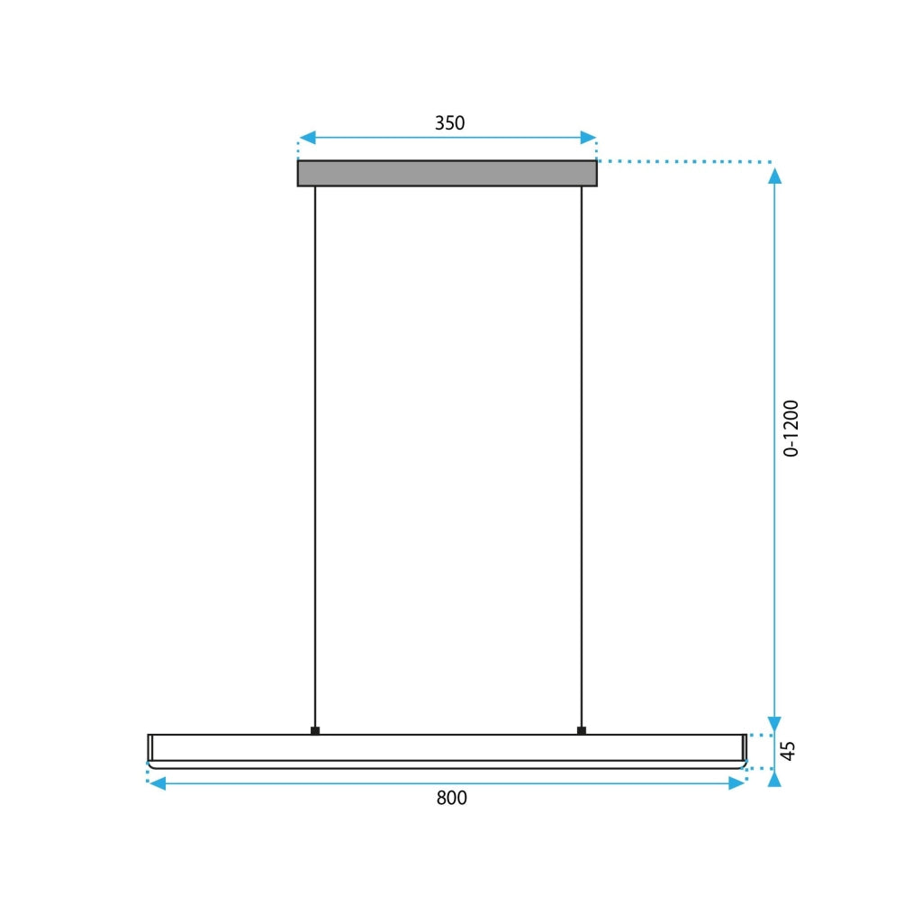 Lampada Led Led App1447-cp Black 80cm