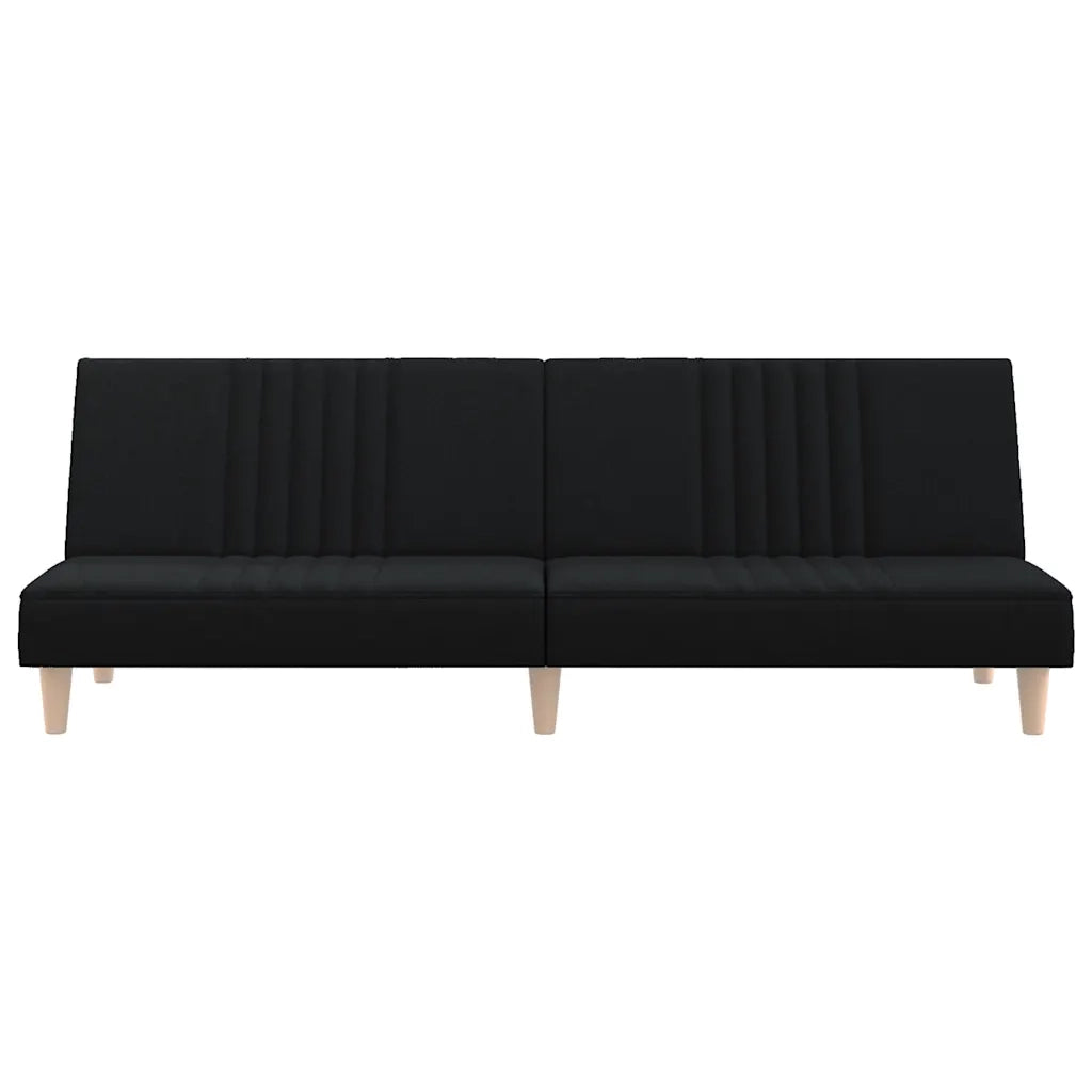 Divano Letto Nero in Tessuto