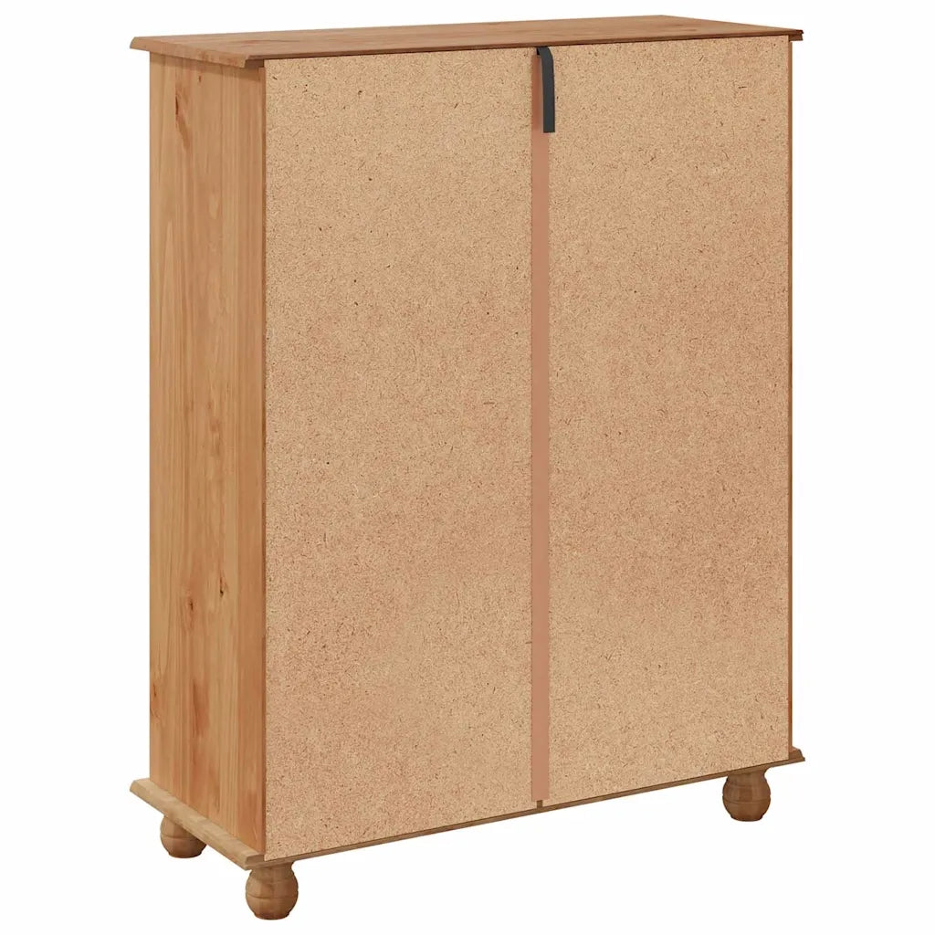 Mobile per scarpe ASKIM Marrone 85 x 35 x 108 cm Pino massello 4105436