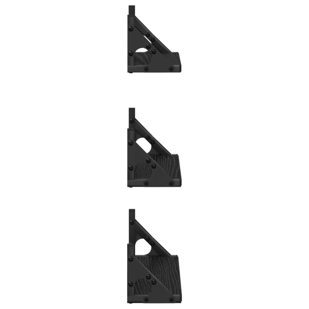 Set di mensole a parete in rovere nero in legno ingegnerizzato