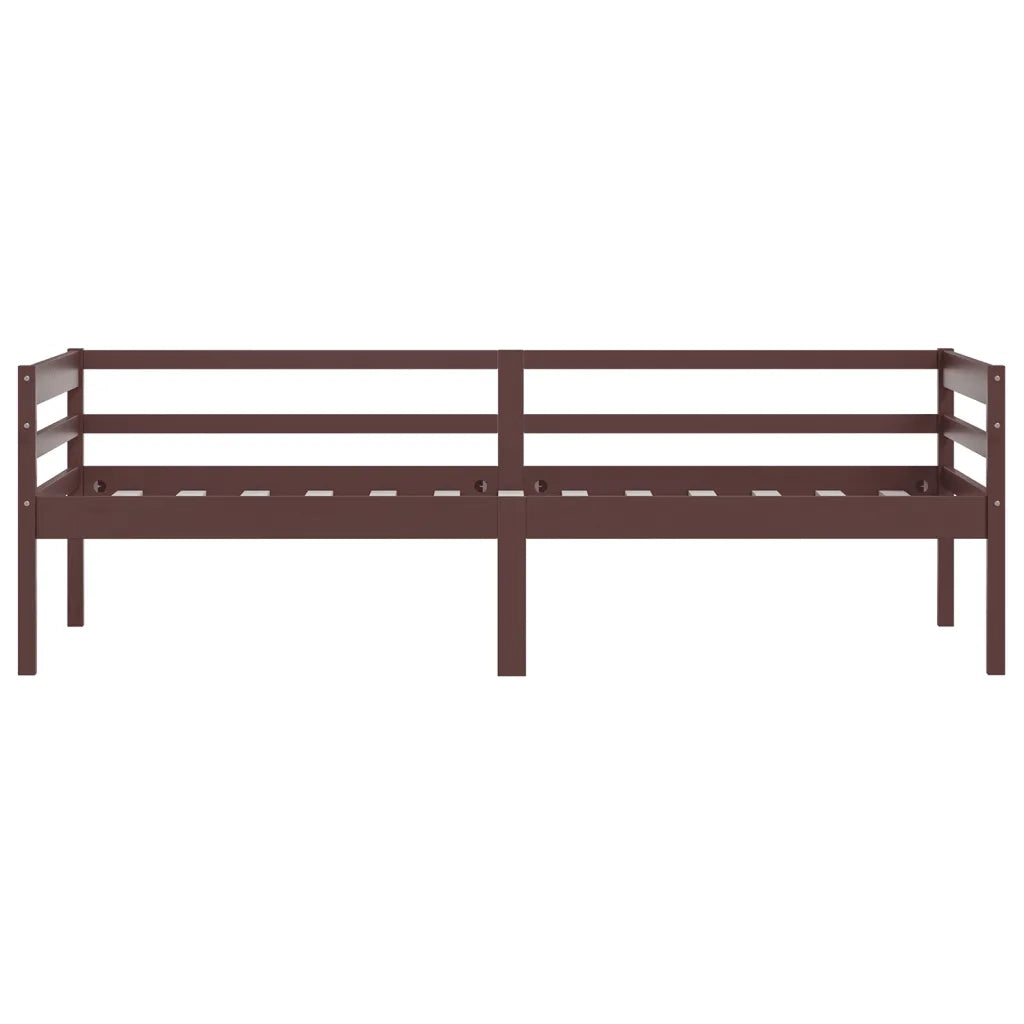 Giroletto senza Materasso Marrone Scuro 90x200 cm Legno Pino 322054
