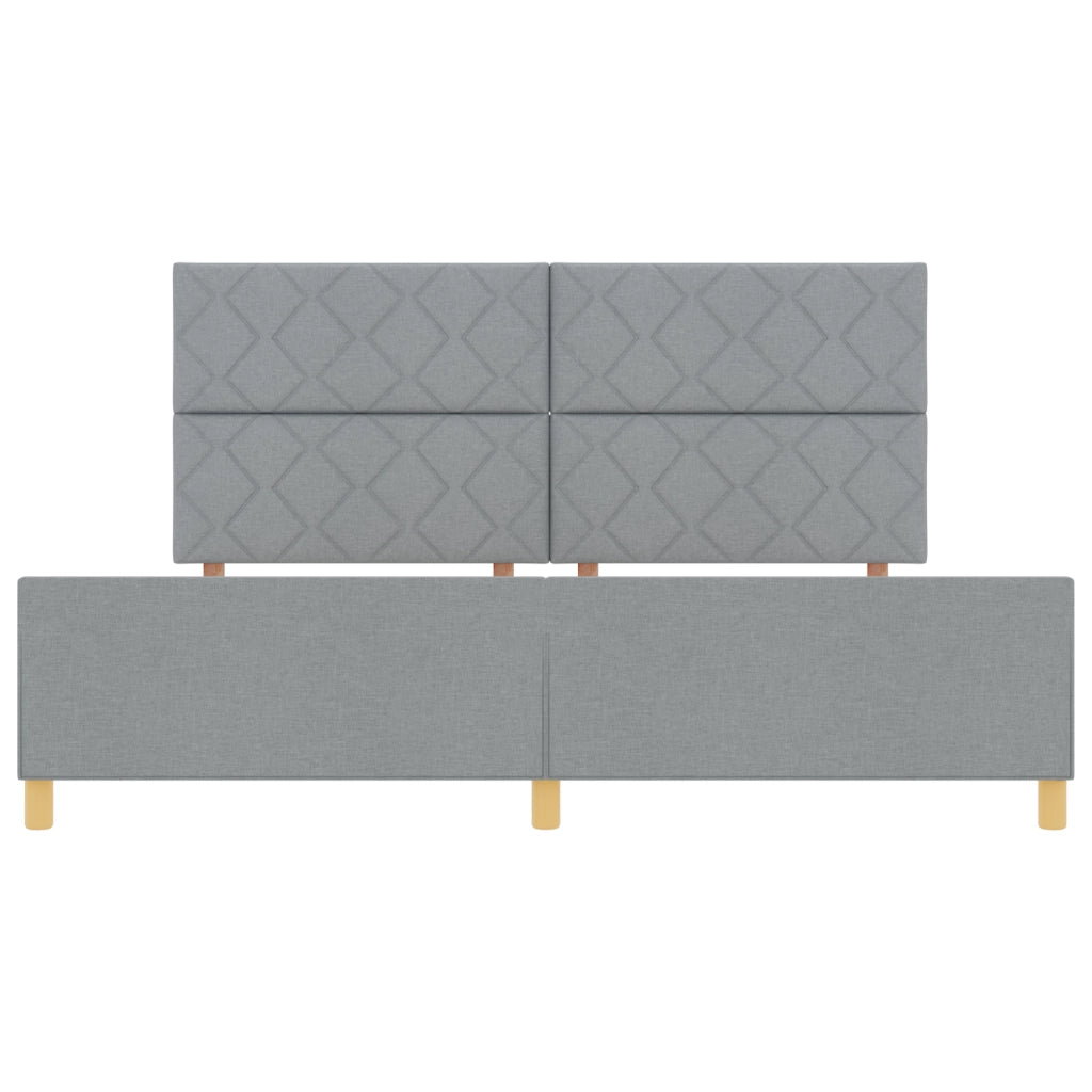 Struttura Letto in Tessuto Grigio Chiaro 200x200 cm