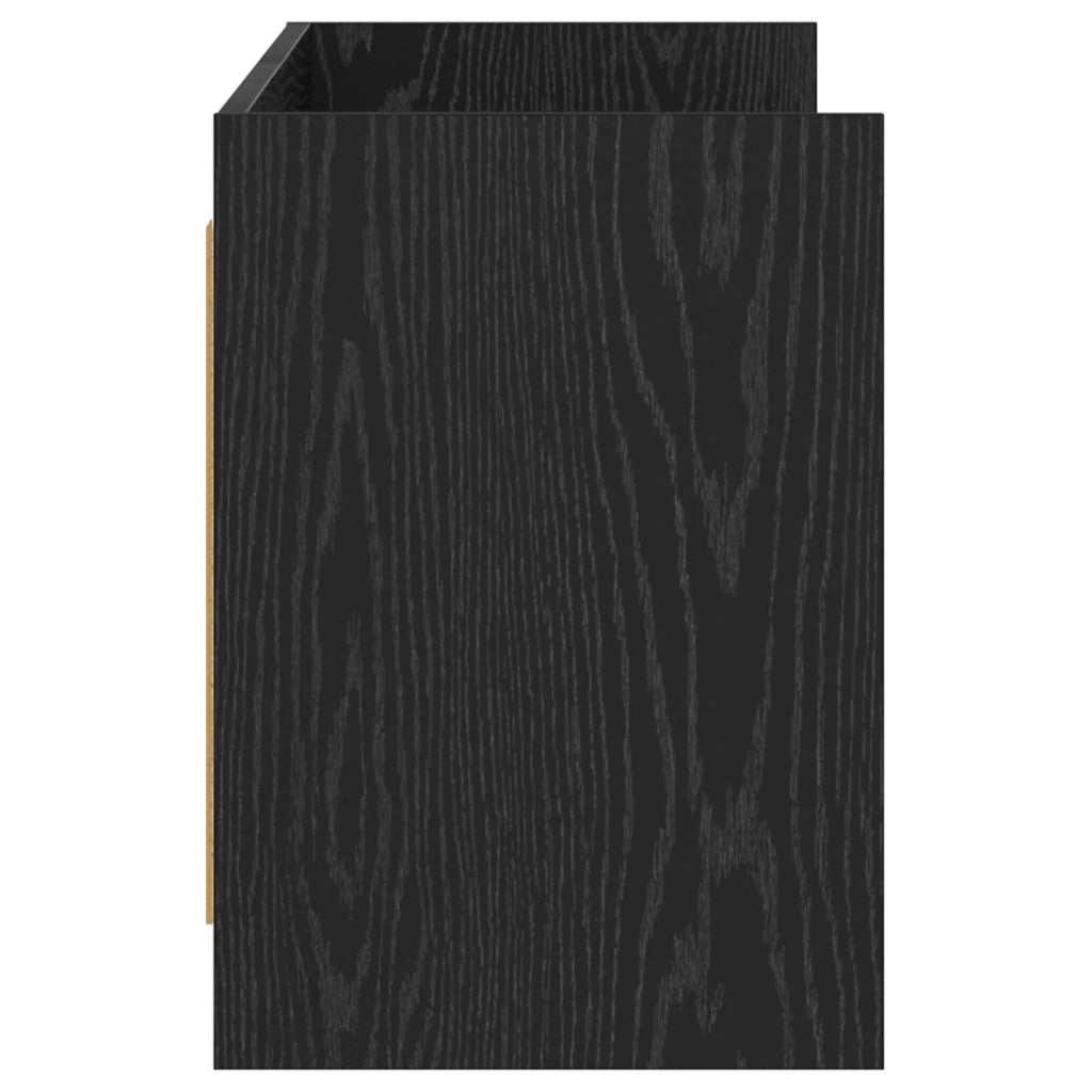 Mobile TV 135 x 33 x 47 cm Rovere Nero Legno ingegnerizzato 8011228