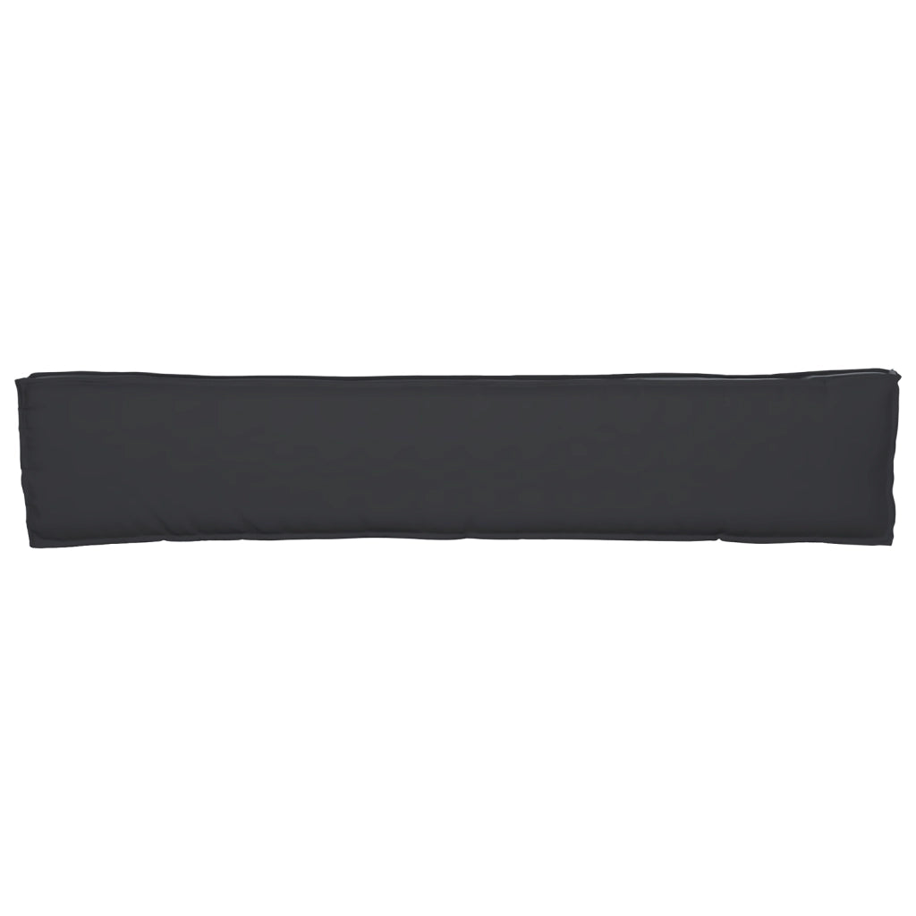 Cuscino per Panca Nero 200x40x8 cm in Tessuto Oxford