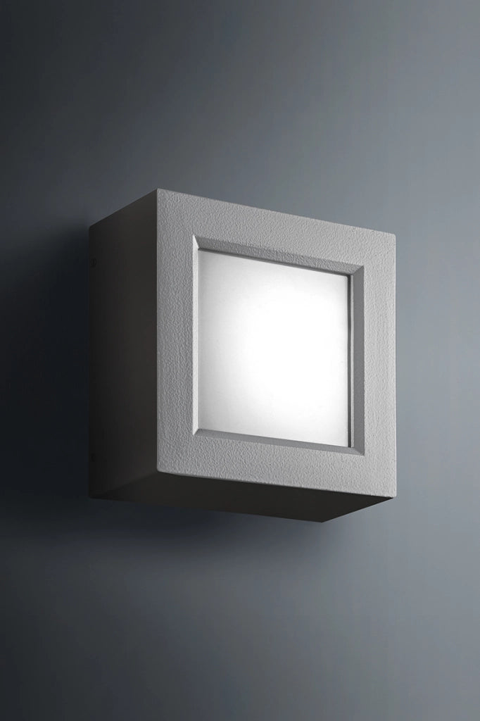 ENTER – Applique/Plafoniera LED 8,7W Antracite 4000K IP65 - Illuminazione per Esterni quadrata ad alta resistenza agli agenti atmosferici