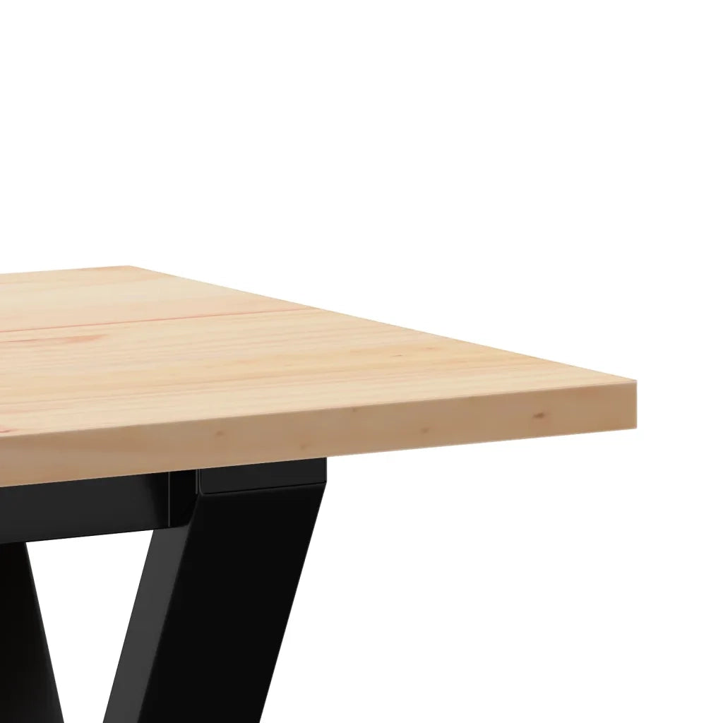 Tavolino Salotto Telaio a Y 110x40x45 cm Legno Pino e Acciaio 3282711