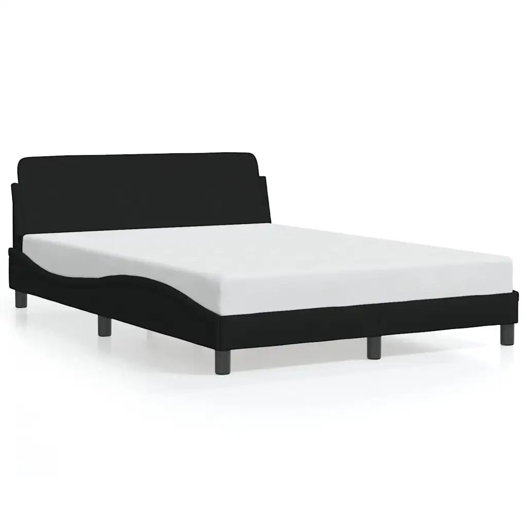 Struttura letto Dover Nera 135x190 cm in Tessuto 373327