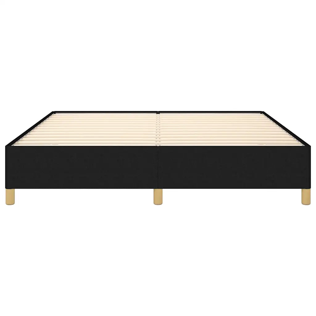 Letto matrimoniale | Letto per adulti | Giroletto senza Materasso Nero 160x200 cm in Tessuto