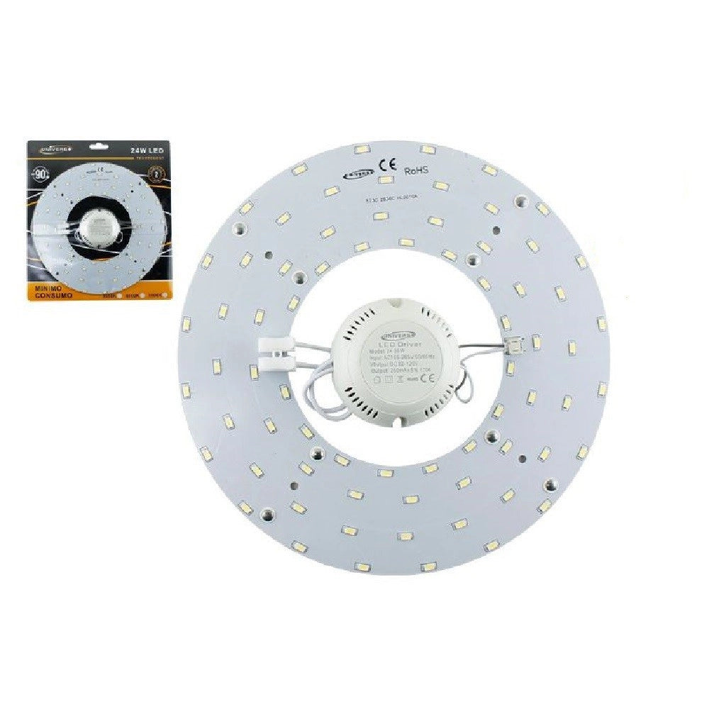 Trade Shop - Circolina Led Ricambio Neon Corona Plafoniere 24 Watt Luce 4000k 3000k 6500k C -