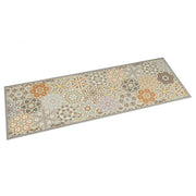 Tappetino da cucina lavabile in morbido velluto antiscivolo 150 x 45 cm design esagonale in poliammide pastello 02_0056468