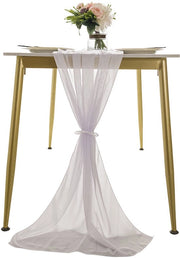 Tavolo da pranzo chiffon - Tavolo da pranzo romantico - Decorazioni per compleanni - Decorazioni per matrimoni - Decorazioni per feste - Lavabile - 70 x 300 cm