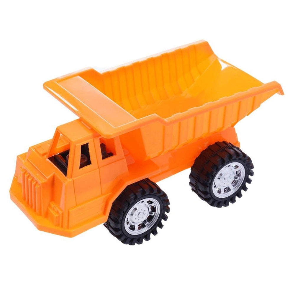 Trade Shop - Camion Giocattolo Arancione Con Cassone Ribaltabile Per Bambini Spiaggia 11x23cm 258260 -