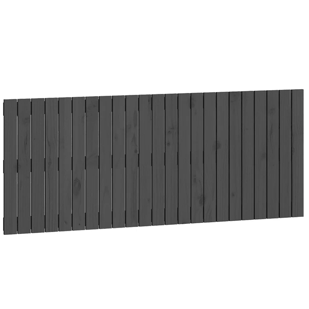 Testiera da Parete Grigia 147x3x60 cm in Legno Massello di Pino 824845