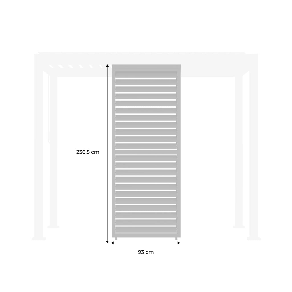 Persiana in alluminio da 1m per pergola bioclimatica triomphe, bianco